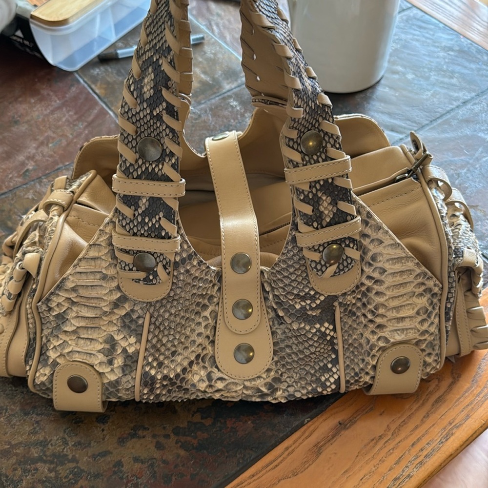 Chloe Silverado bag-python leather